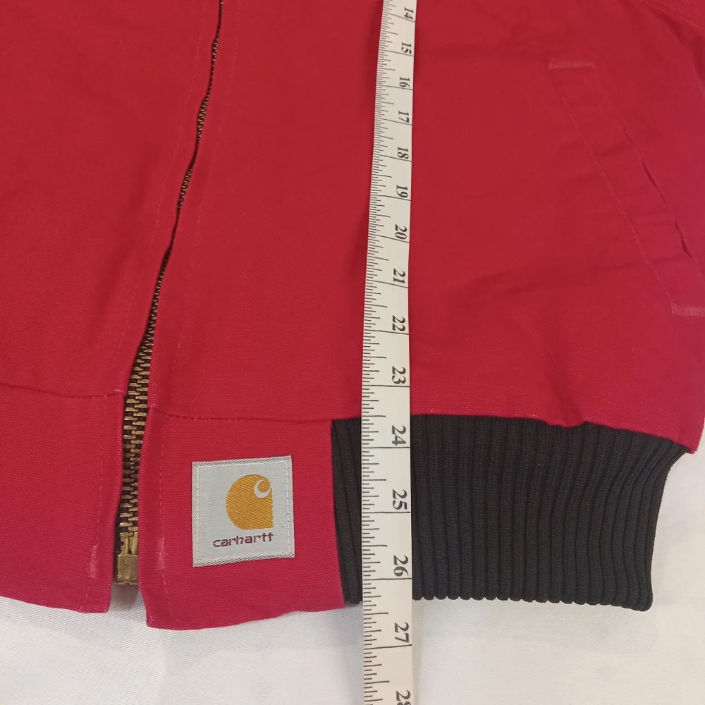 Carhartt Men's Vintage Red Full Zip  Insulated Lined Jacket - Picture 14 of 16
